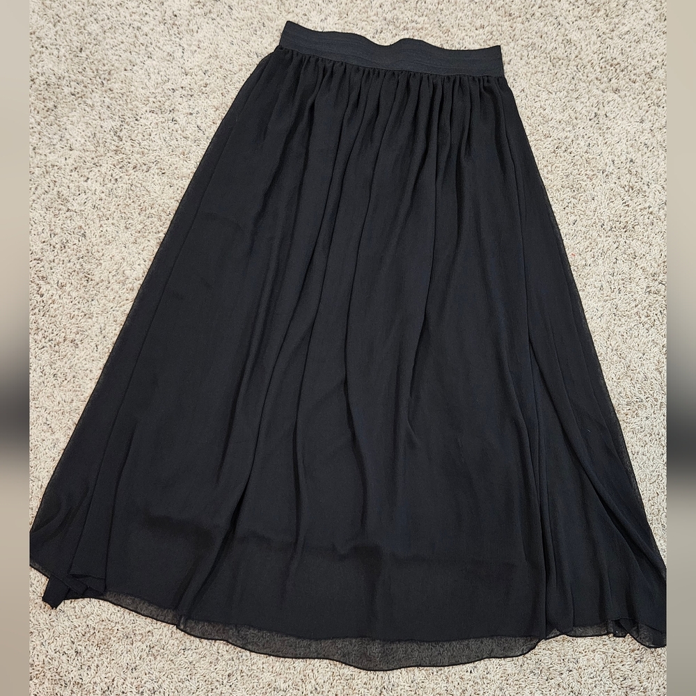 Rue21 Flowing Black Maxi Skirt